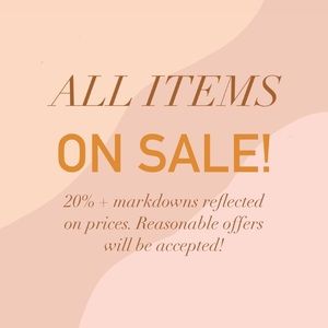 MARKDOWNS ON ALL ITEMS!
